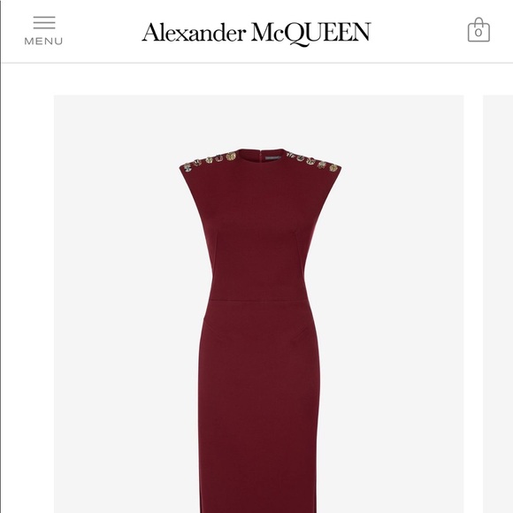 Alexander McQueen Carmine Bug Sheath Dress size 38 - Picture 2 of 7